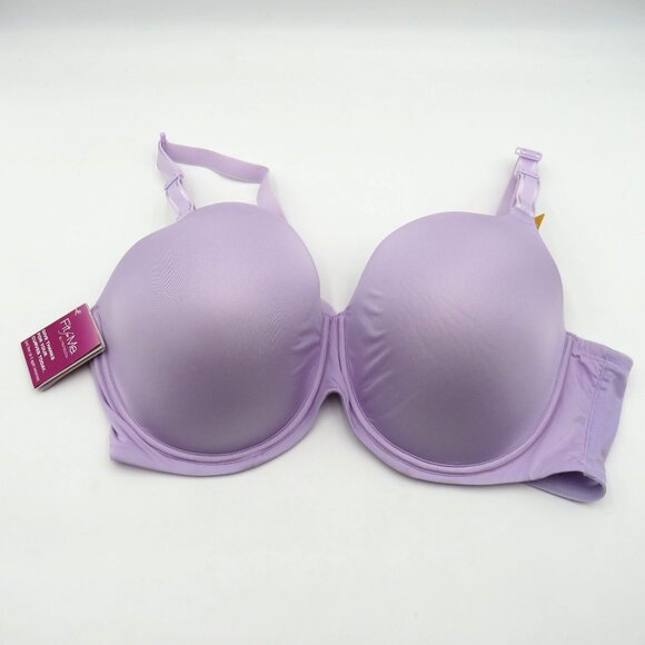 Fruit Of The Loom Bra Size 46D Purple Fit for Me Full Coverage Underwire New - Picture 1 of 8